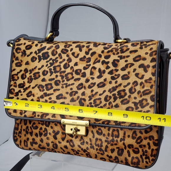 Fossil Memoir Cheetah Leather Crossbody Bag - Picture 17 of 17